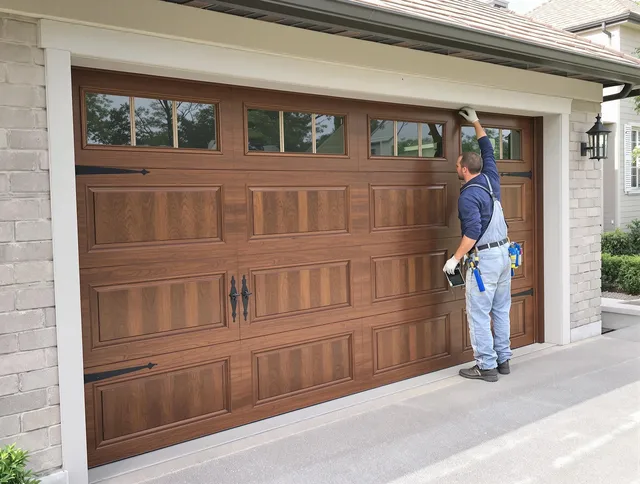Custom garage door showcase by Azusa Garage Door Repair in Azusa