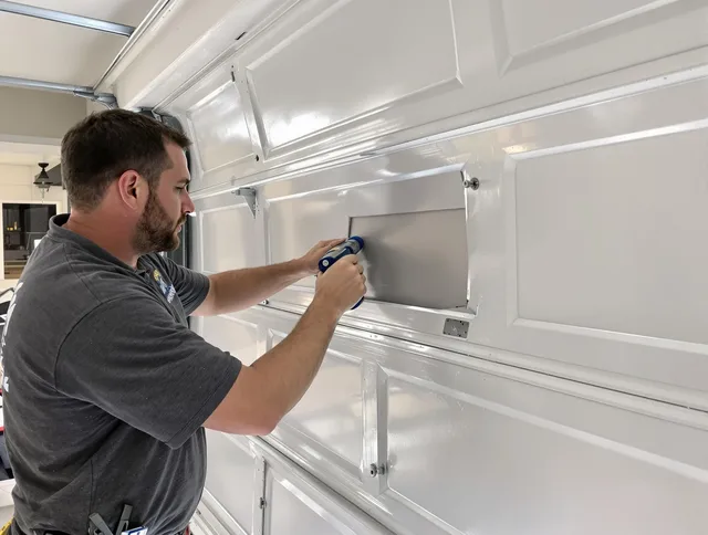 Garage door panel repair by Azusa Garage Door Repair in Azusa